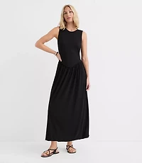 Petite Drop Waist Bubble Midi Dress