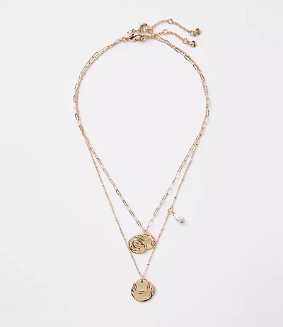 Coin Layered Necklace Set