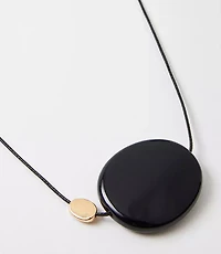 Oval Cord Pendant Necklace