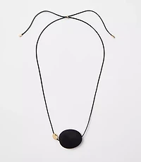 Oval Cord Pendant Necklace