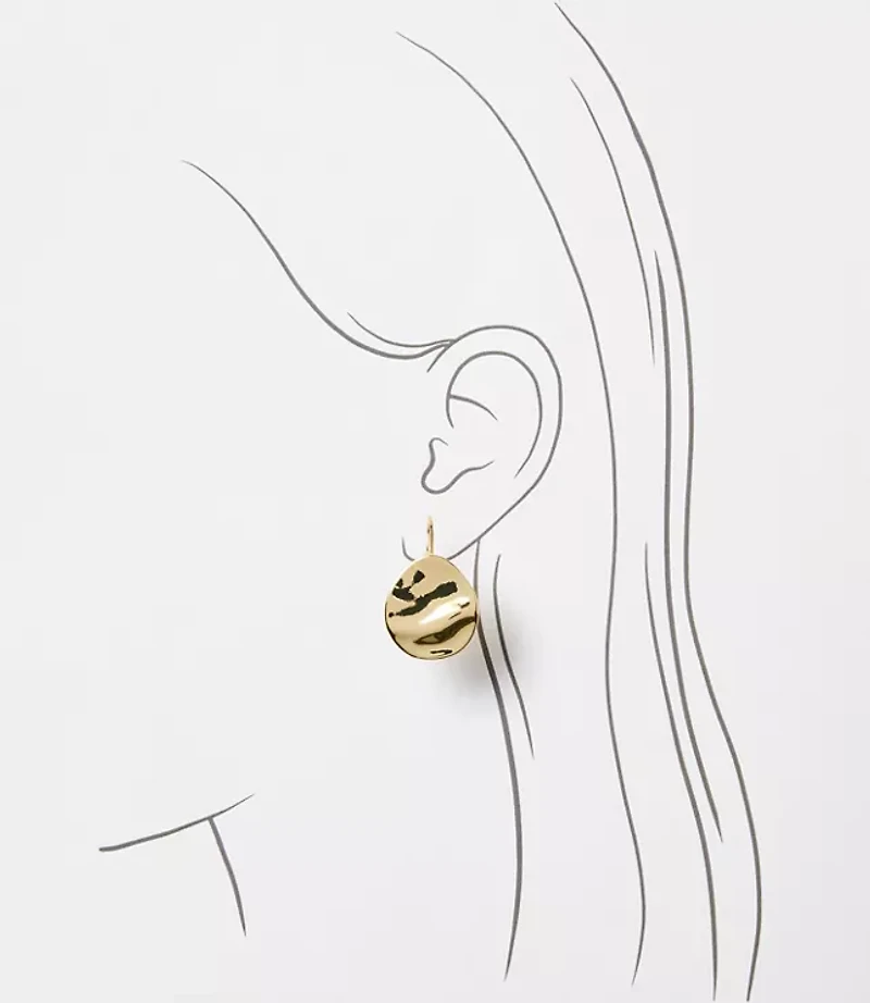 Molded Coin Pull Through Earrings