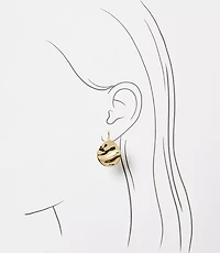 Molded Coin Pull Through Earrings