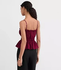 Ruffle Smocked Waist Cami