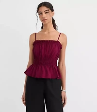 Ruffle Smocked Waist Cami