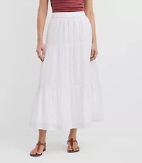 Petite Tiered Maxi Skirt