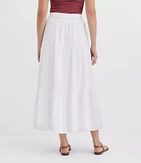 Petite Tiered Maxi Skirt