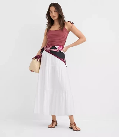 Petite Tiered Maxi Skirt