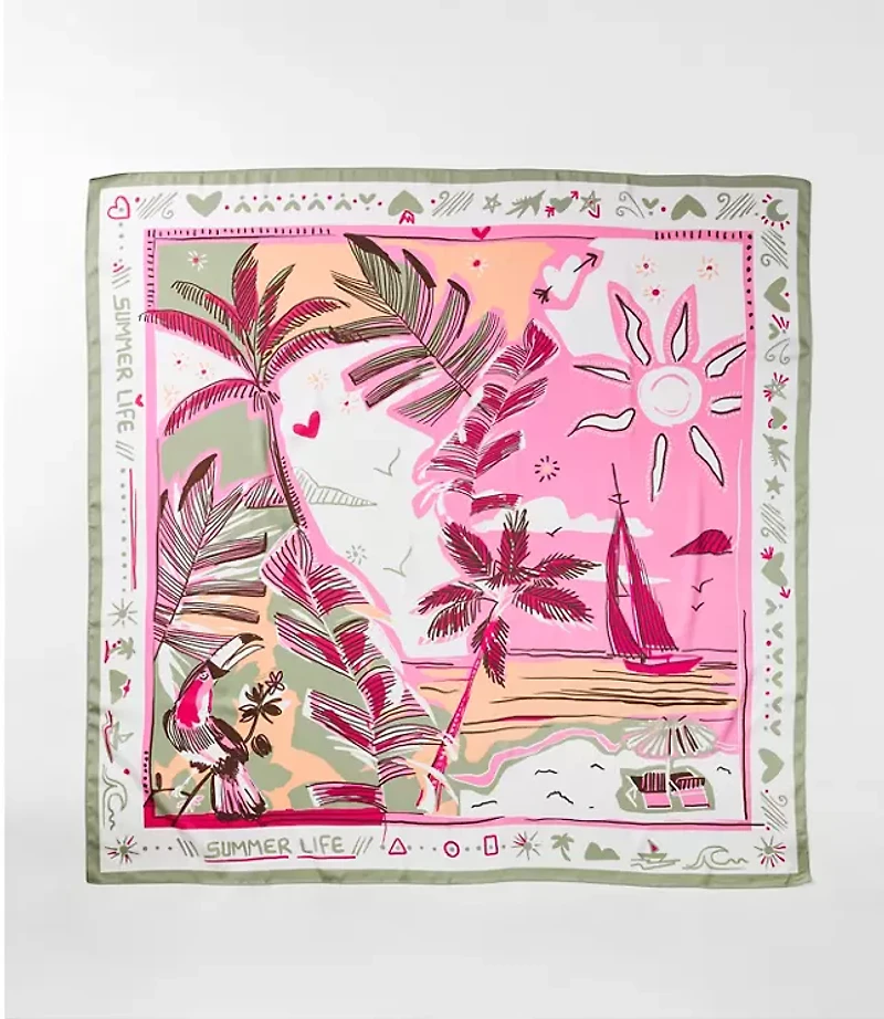Summer Life Square Scarf