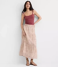 Paisley Tiered Maxi Skirt