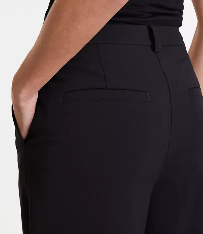Petite Curvy LOFT Versa Seasonless Stretch Double Pleat Wide Leg Pants