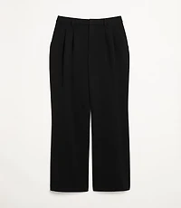 Petite Curvy LOFT Versa Seasonless Stretch Double Pleat Wide Leg Pants