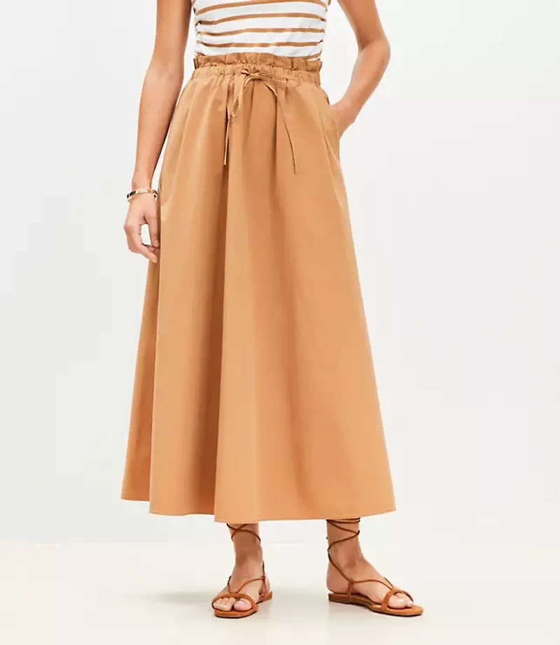 Petite Paperbag Maxi Pocket Skirt