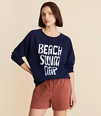 Lou & Grey Beach Swim Nap Cozy Cotton Sweatshirt
