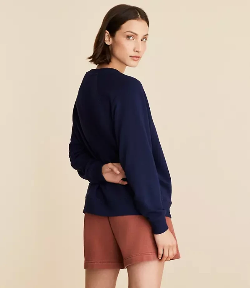 Lou & Grey Beach Swim Nap Cozy Cotton Sweatshirt