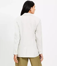 Petite Oversized Linen Blend Modern Blazer