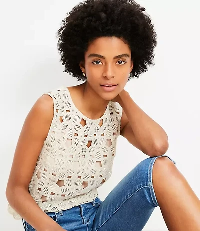 Petite Daisy Crochet Tank Top