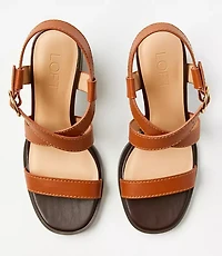 Buckle Block Heel Sandals