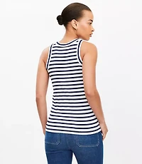Petite Stripe Perfect Ribbed Tank Top
