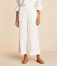 Lou & Grey Jungle Gauze Wide Leg Crop Pants