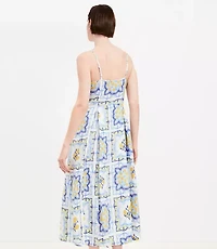 Lemon Linen Blend Strappy Maxi Pocket Dress