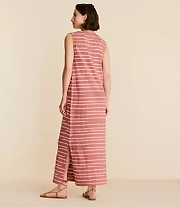 Petite Lou & Grey Striped Soft Slub Maxi Pocket Tee Dress