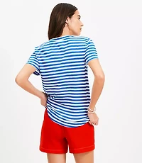 Petite Striped Everyday V-Neck Tee