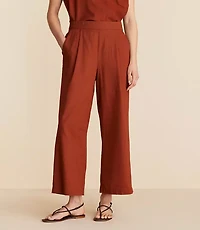 Petite Lou & Grey Linen Cotton Wide Leg Crop Pants