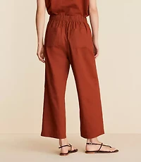 Petite Lou & Grey Linen Cotton Wide Leg Crop Pants