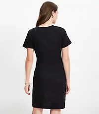 Petite Draped Mini Tee Dress