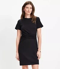 Petite Draped Mini Tee Dress