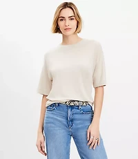 Petite Linen Blend Modern Tee
