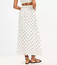 LOFT Beach Dotted Linen Cotton Maxi Wrap Skirt