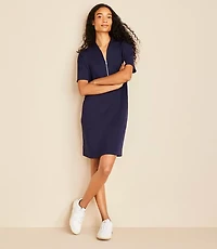 Lou & Grey Scubasoft Half Zip Mini Pocket Dress
