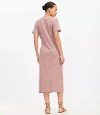 Petite Striped Twist Midi Dress