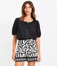 Petite Bubble Sleeve Blouse