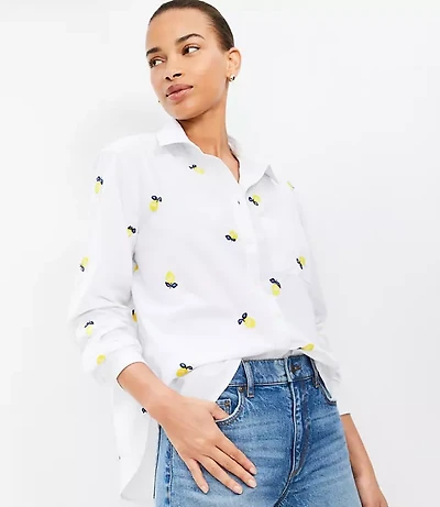 Petite Lemon Everyday Relaxed Pocket Shirt