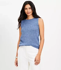 Petite Textured Boatneck Sweater Tank
