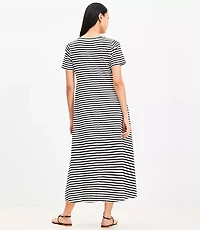 Petite Striped Maxi Tee Dress