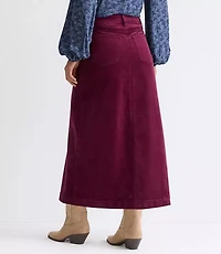 Brushed Corduroy Midi Skirt