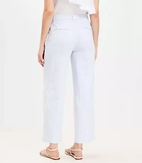Petite Palmer Wide Leg Crop Pants Textured Stripe