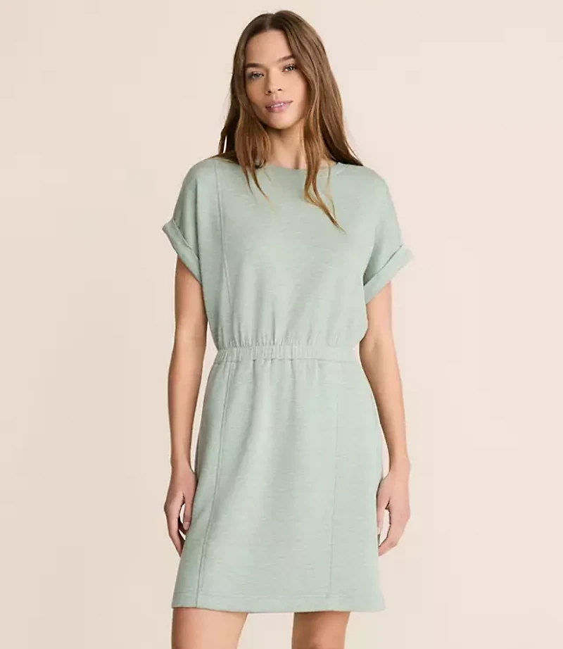 Lou & Grey Heathered Scubasoft Mini Pocket Dress
