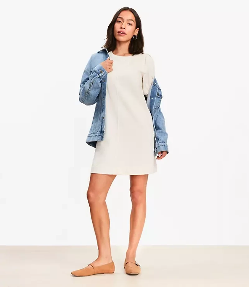 Short Sleeve Sweatshirt Mini Dress