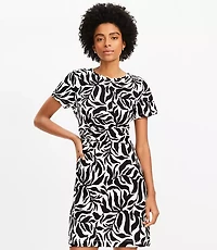 Petite Fern Draped Mini Tee Dress
