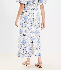 Garden Linen Blend Midi Skirt