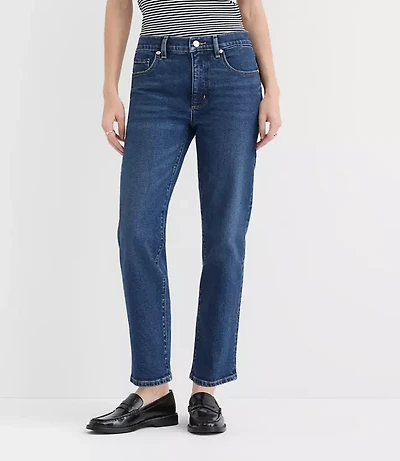 Rivete Tall Curvy Mid Rise Slim Jeans Muse Wash