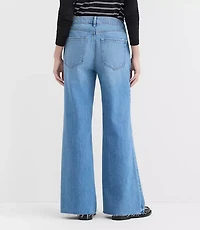 Rivete Tall Fresh Cut Mid Rise Relaxed Flare Jeans Light Wash