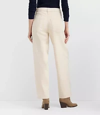 Rivete Tall Seamed High Rise Barrel Jeans Ivory