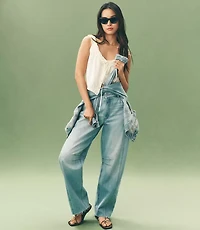 Rivete Tall Fresh Cut Horseshoe Jeans Haze Wash