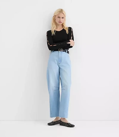 Rivete Tall Fresh Cut Horseshoe Jeans Haze Wash