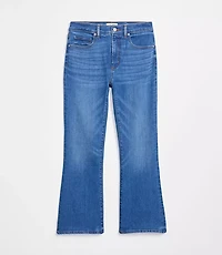 Rivete Tall Curvy Mid Rise Kick Crop Jeans Dark Wash